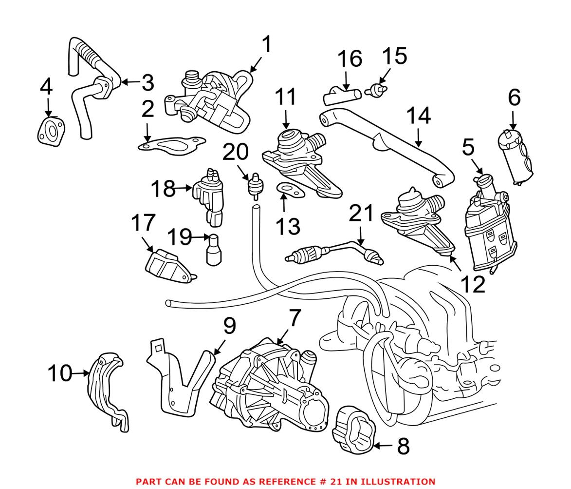 Mercedes Oxygen Sensor - Rear 0015404617